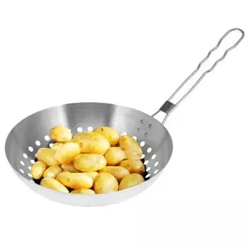 Сковорода-гриль Bremermann круглая, складная, нержавеющая сталь, 28 x 6,5 x 52 см