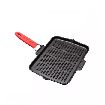 Сковорода-гриль чугунная Lava Cast Iron, черный