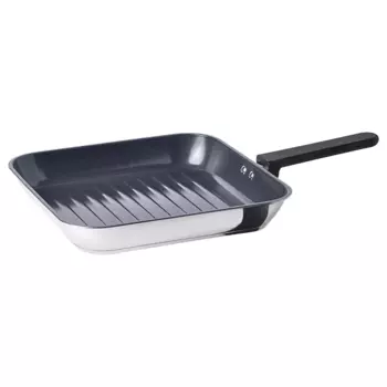 Сковорода-гриль Ikea Middagsmat Non-stick Coating, 28x28 см, нержавеющая сталь