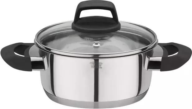 Сковорода GSW "Como", нержавеющая сталь 18/8, (1 шт.), индукционная 5,0 л + 24 см + высота 11,5 см, цвет edelstahlfarben