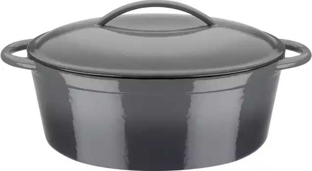 Сковорода GSW "серая", чугун, (1 шт.), 7 литров, индукционная, серый