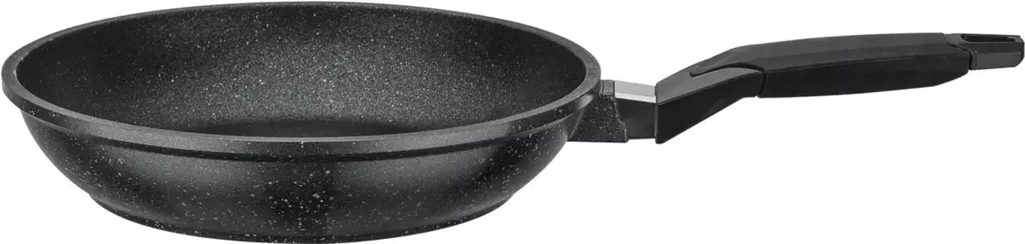 Сковорода GSW "Титановый гранит", литой алюминий, (1 шт.), индукционная 24 см + высота 5,5 см, черный