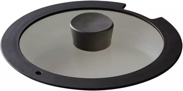 Сковорода Iris Ohyama H-IS-GL28, стеклянная крышка, крышка, 11,0 дюймов (28 см), черная, B. Single Lid