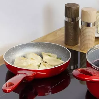 Сковорода из яшмы 26 см, индукционная AMBITION, серый