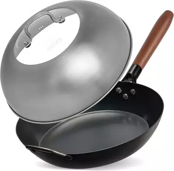 Сковорода из углеродистой стали YOSUKATA без покрытия — Прочная сковорода диаметром 11