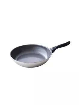 Сковорода Kelomat Keramika 20 см, нержавеющая сталь, индукционная антипригарная сковорода Riess, серебро