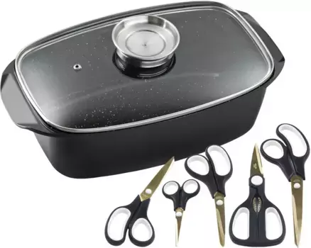 Сковорода KING "5 литров" 5 литров + высота 16,5 см., черный