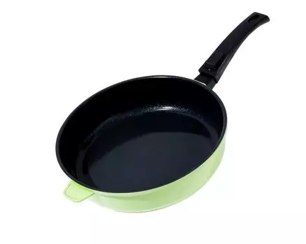 Сковорода KING BRILLANT 28см из литого алюминия / цвет: зеленый / со съемной ручкой