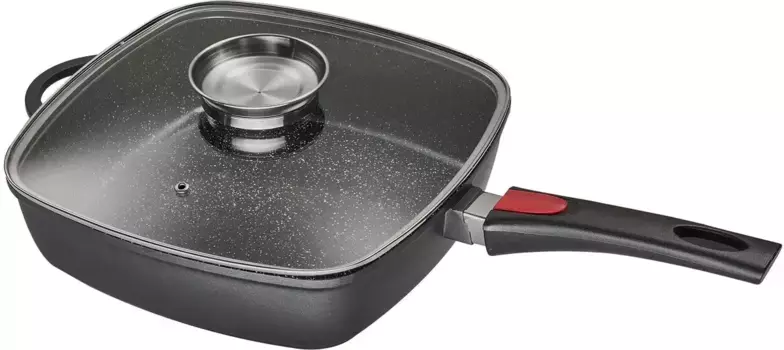 Сковорода KING, литой алюминий, (1 шт.), индукционная 28 см, черный