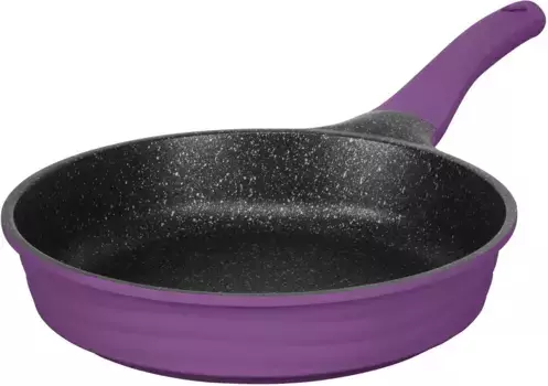 Сковорода KING "NEW~WAVE", литой алюминий, индукционная индукция, антипригарное покрытие 28 см + высота 6 см, цвет Aubergine