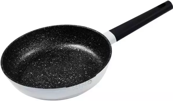 Сковорода KING "Shine Grey", литой алюминий, (1 шт.), индукция 20 см, серый