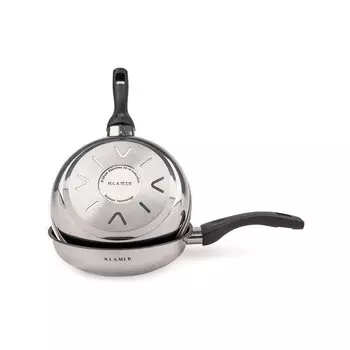 Сковорода KLAMER 20см, индукционная сковорода с антипригарным покрытием, премиальное покрытие, качественная профессиональная универсальная сковорода