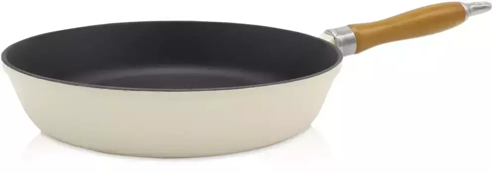 Сковорода Krger "Einsenguss pan SAVANNA", чугун, (1 шт.), подходит для индукционных плит 24 см + высота 5 см, цвет creme