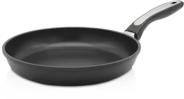 Сковорода Krger "Литая алюминиевая плоская сковорода DELTA", литой алюминий, (1 шт.), подходит для индукционных плит 28 см + высота 5 см, черный