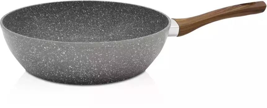 Сковорода Krger "Nevada", алюминий, (1 шт.), подходит для индукционных плит 28 см + высота 7,5 см, светло-серый