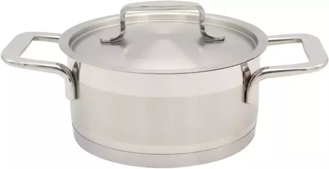 Сковорода Крюгер "Kreta", нержавеющая сталь 18/10, индукционная Krger 1,3 л + 16 см + высота 8 см, цвет silberfarben