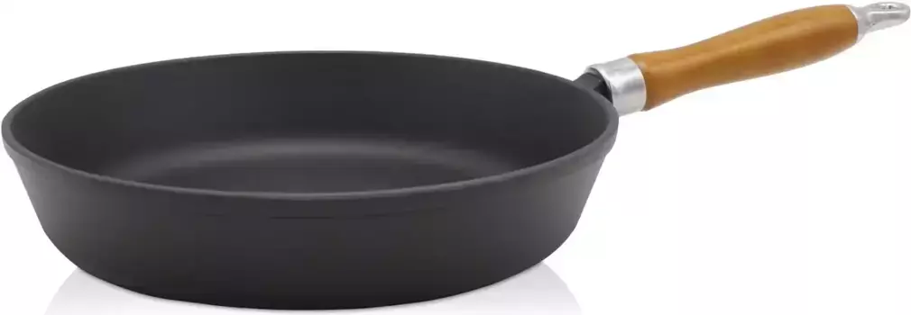 Сковорода Крюгера "Iron cast pan RUSTICA", чугун, (1 шт.), подходит для индукционных плит Krger 28 см + высота 5,5 см, черный