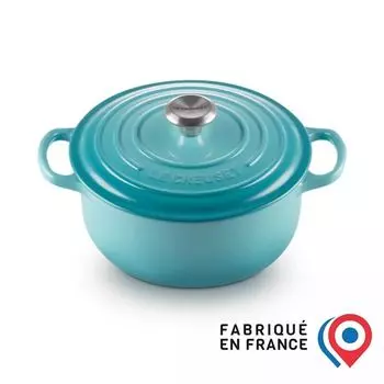 Сковорода Le Creuset Signature Caribbean Blue - 24 см / 4,2 литра, светло-синий