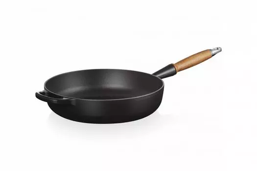 Сковорода Le Creuset Signature Matt Black - 28 см / 3,6 литра - эмалированное антипригарное покрытие, черный