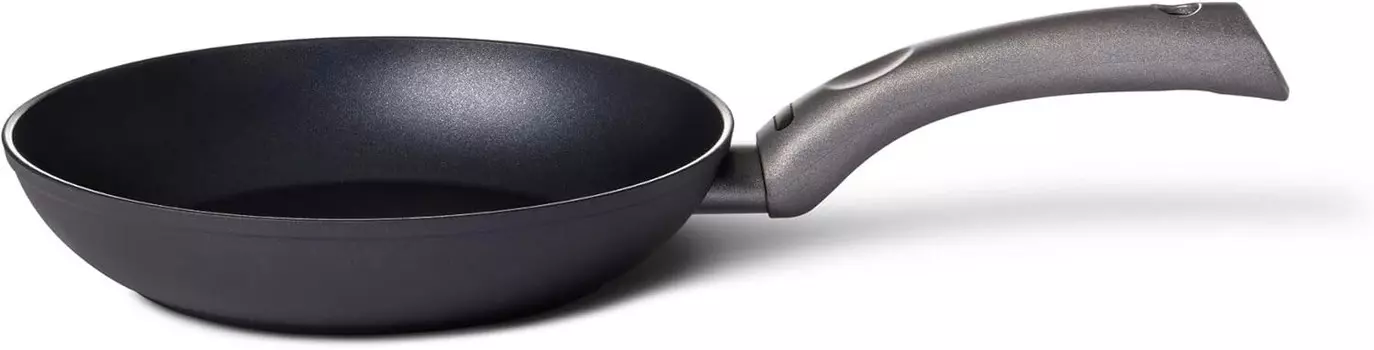 Сковорода Meyer TVM-P24, 9,4 дюйма (24 см), алюминий, совместима с индукционной индукцией, обработана фторсодержащей смолой, сделано в Италии, серая, Grey (Grey Marl)