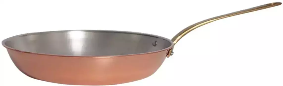 Сковорода PINTINOX "Rame", медная, с ручкой, не подходит для индукционной плиты 18 см + высота 4,5 см, медный