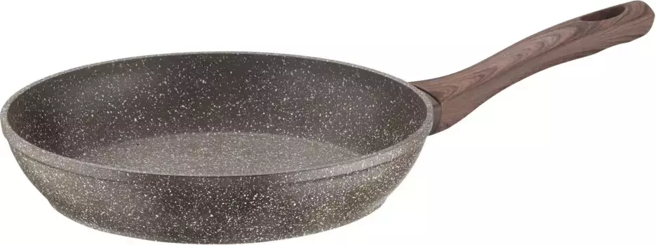 Сковорода PINTINOX "Шале", алюминий, имитация камня, подходит для индукционной плиты 28 см, коричневый