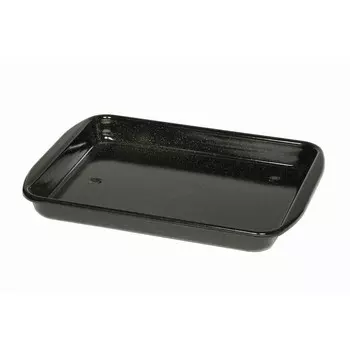 Сковорода Рис низкая 33/42/4,5 противень эмалированная черная Riess