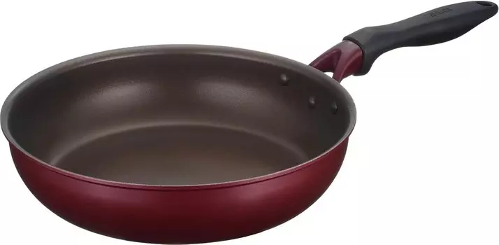Сковорода серии Thermos Durable, 10,2 дюйма (26 см), красная, совместима с индукционной индукцией, KFH-026 R, Red