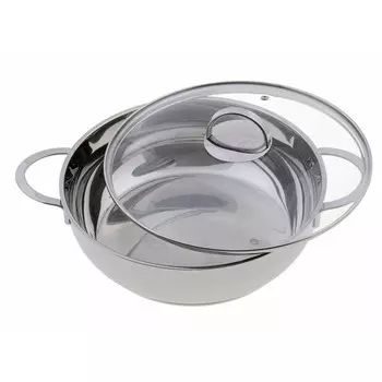 Сковорода/сервировочная кастрюля 28 см со стеклянной крышкой Grwe