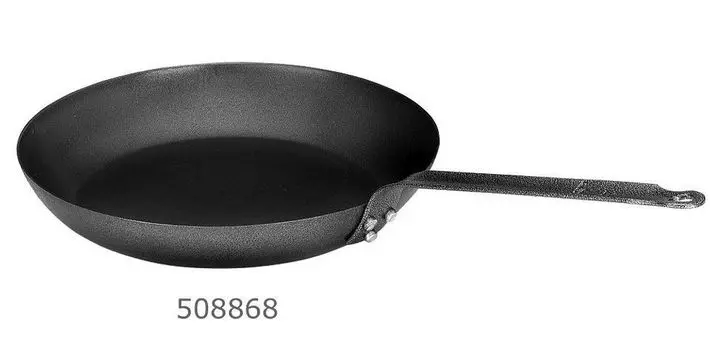 Сковорода, сковорода для тушения, штампованная сталь, черная, 32 см, круглая LACOR, черный