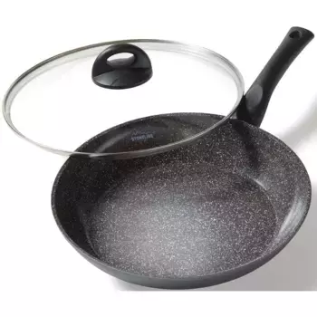 Сковорода STONELINE «КЕРАМИКА», алюминий, 28 см, индукционная, антрацит