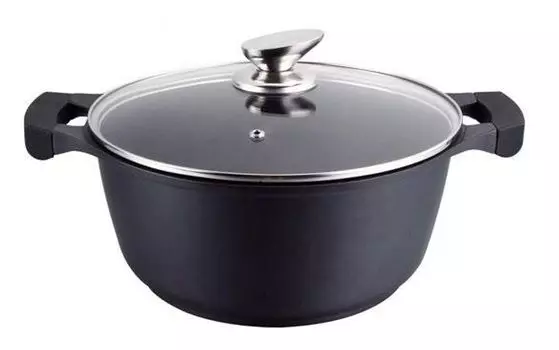 Сковорода-запеканка Swiss pro 40см с антипригарным покрытием и крышкой из закаленного стекла для жарки, тушения Swiss Pro+