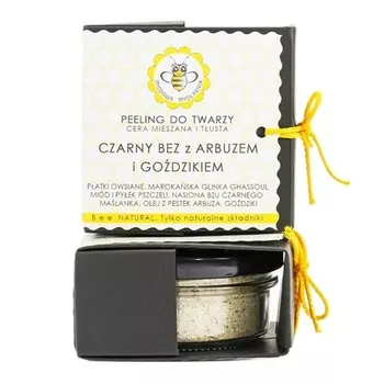 Скраб для лица Черная бузина с арбузом 25 г Miodowa Mydlarnia