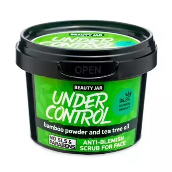 Скраб для лица против жирного блеска Under Control Face Scrub Beauty Jar, 120 g