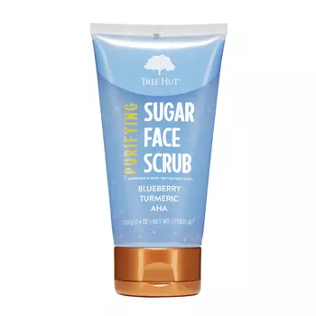 Скраб для лица с AHA-кислотами blueberry face scrub Tree Hut, вес 210 гр.