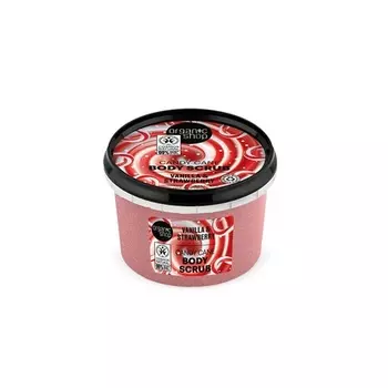 Скраб для тела Candy Cane с ванилью и клубникой, 250 мл, красный, Natura Siberica