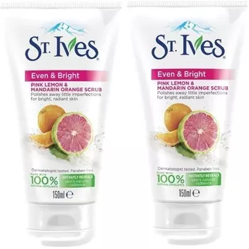 Скраб St. Ives Even & Bright Pink с лимоном и апельсином 150 мл Unilever