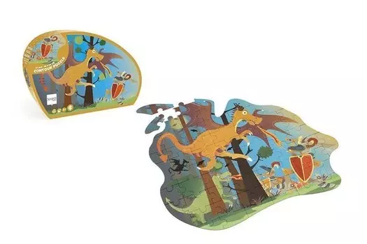 Скретч-пазл контурный Дракон, 60 шт. Scratch