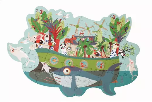 Скретч, пазл, контурный Ковчег, 40 шт. Scratch