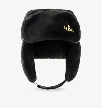 Скрипт-Фурнитура шапка-ушанка из искусственного меха Golf Le Fleur, черный