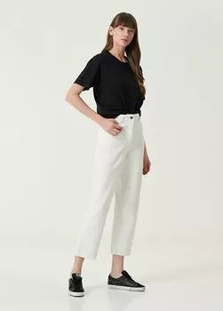 Скромные белые женские джинсовые брюки Dare London