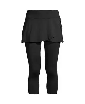 Скромные женские леггинсы для плавания с высокой талией и защитой от солнца UPF 50 Lands' End, черный