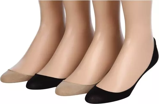 Скрытая подкладка из микрофибры, набор из 4 пар HUE, цвет Black/Cream Assorted