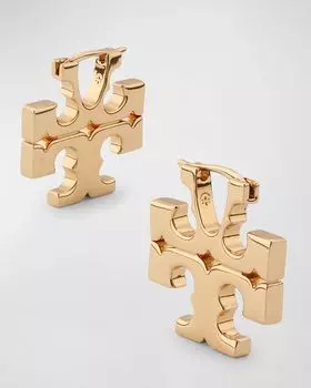 Скрытые серьги-кольца Eleanor Tory Burch, цвет Tory Gold