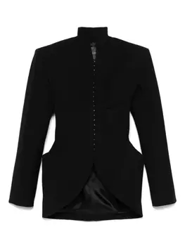 Скульптурная куртка с застежкой на крючок Mugler, черный
