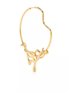 Скульптурная серьга-кольцо Koedbyen Maria Black, золотой