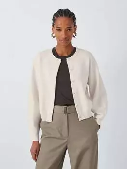 Скульптурные рукава хлопок вязаный кардиган John Lewis, экрю