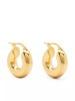 Скульптурные серьги-кольца Jil Sander, золотой