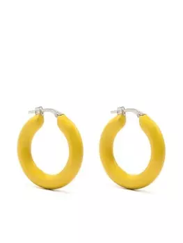 Скульптурные серьги-кольца Jil Sander, желтый