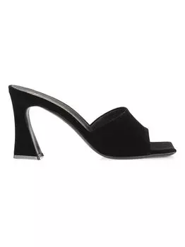 Скульптурные замшевые сандалии 85MM Giuseppe Zanotti, неро